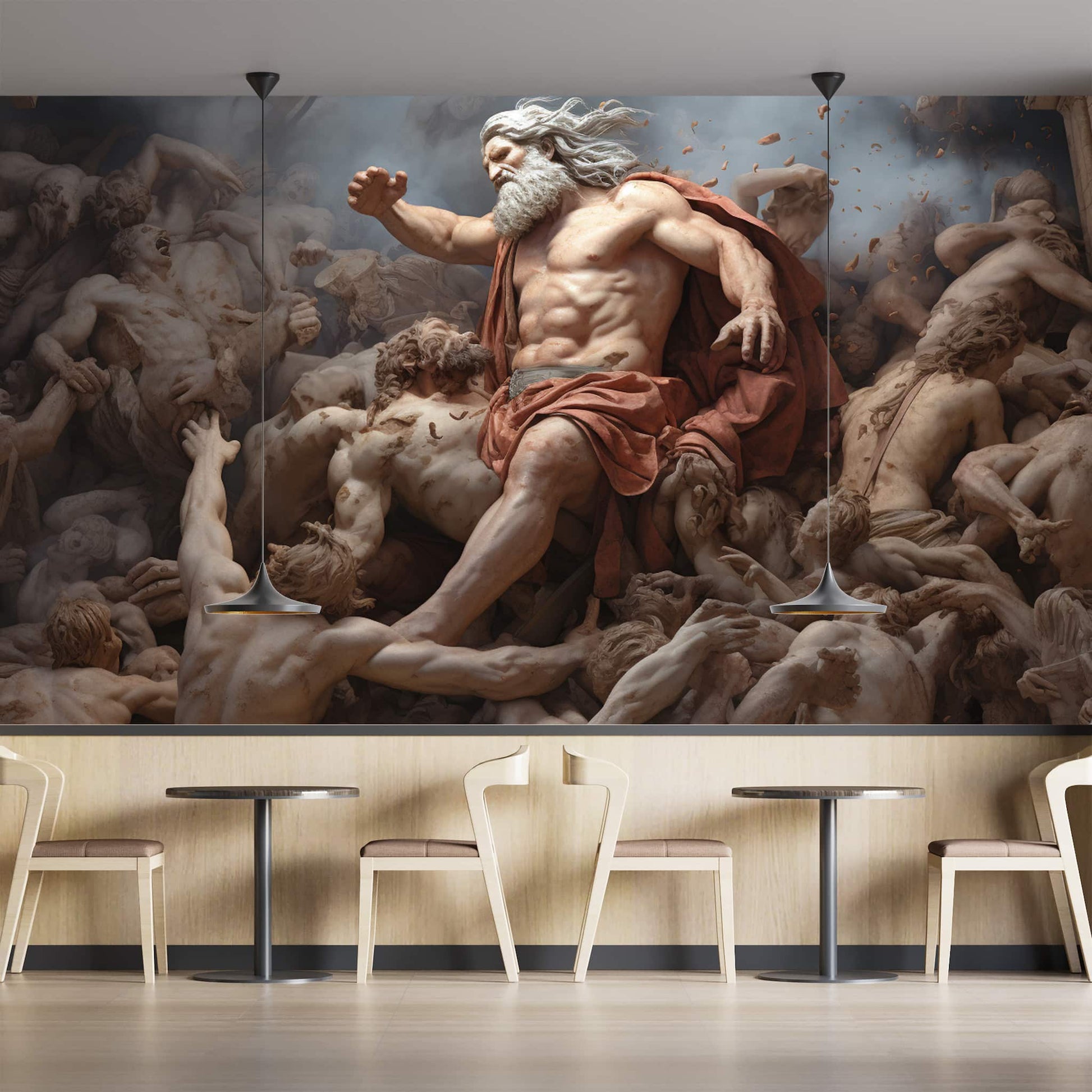 Battle of the Titans Wallpaper, Greek Mythology Wall Decal YM-02346