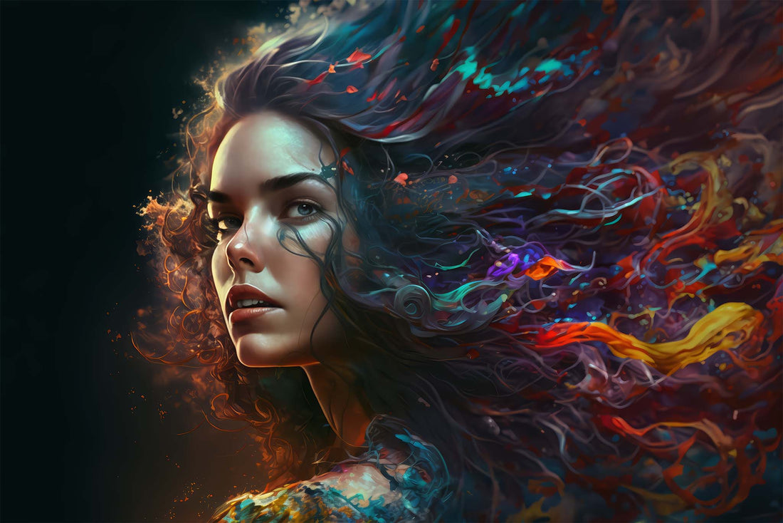 Colorful Woman Wallpaper, Beautiful Hairdresser Wallpaper YK-00388