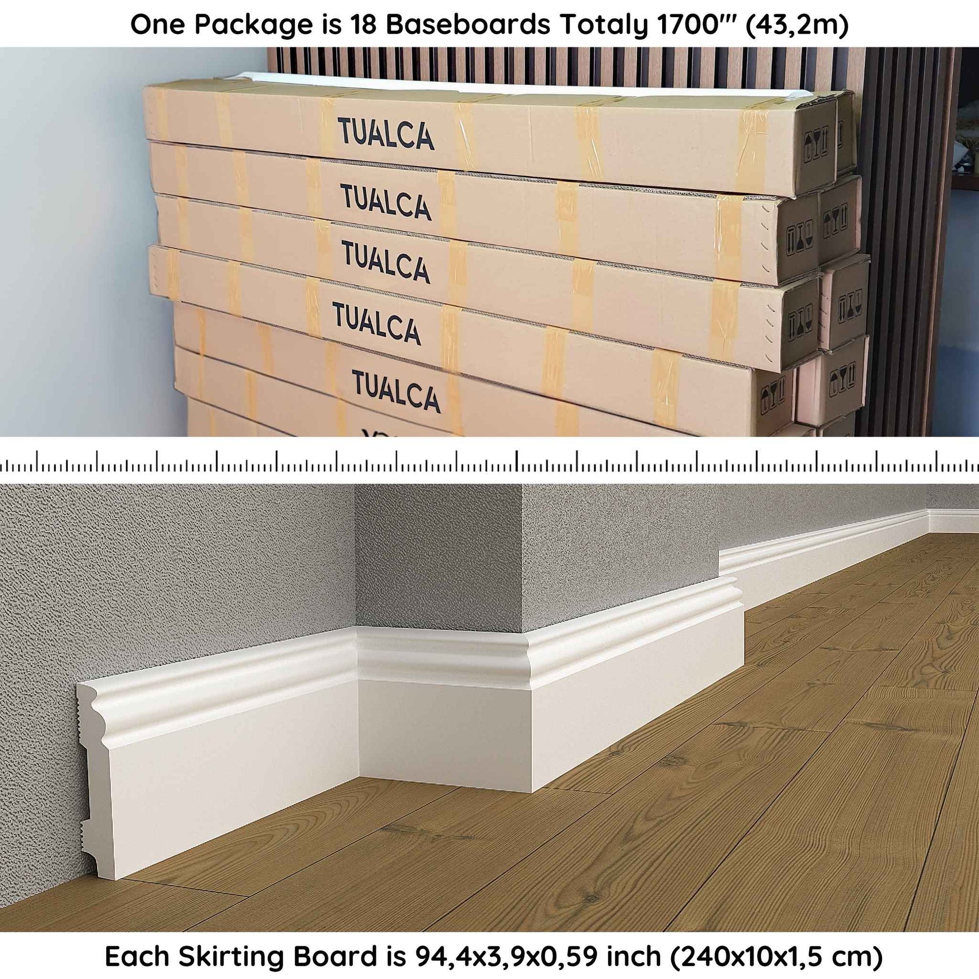 DSK-10018-package-White-paintable-Baseboard-Tualca