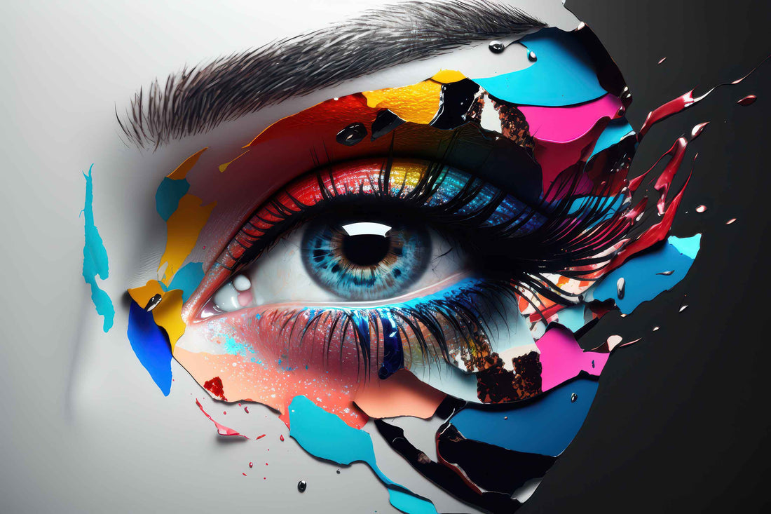 Eyelash Woman Wallpaper, Makeup Wall Mural, Beauty Parlour Decals YK-00780