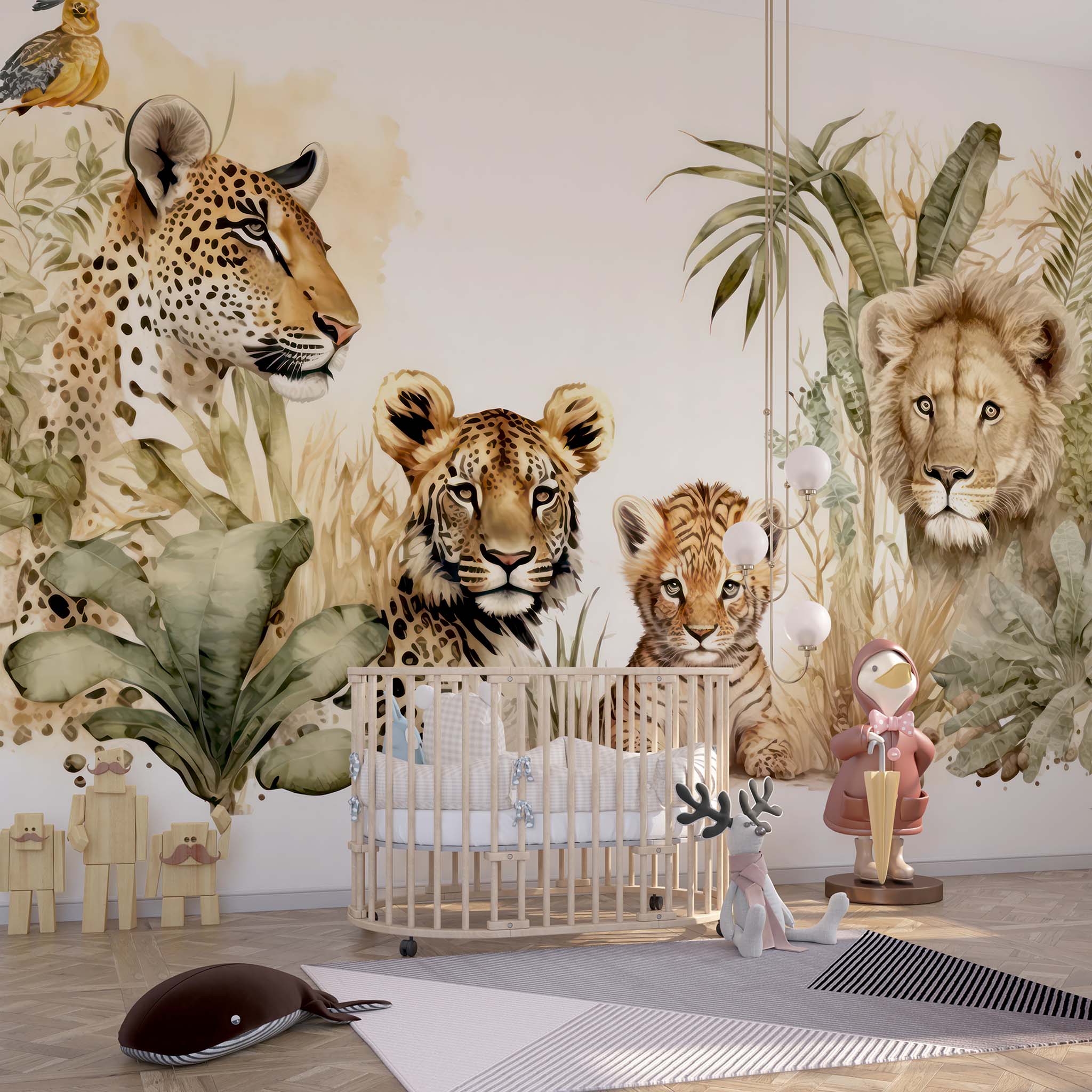 Lion Family Wallpaper | Safari Wall Mural YH-00264