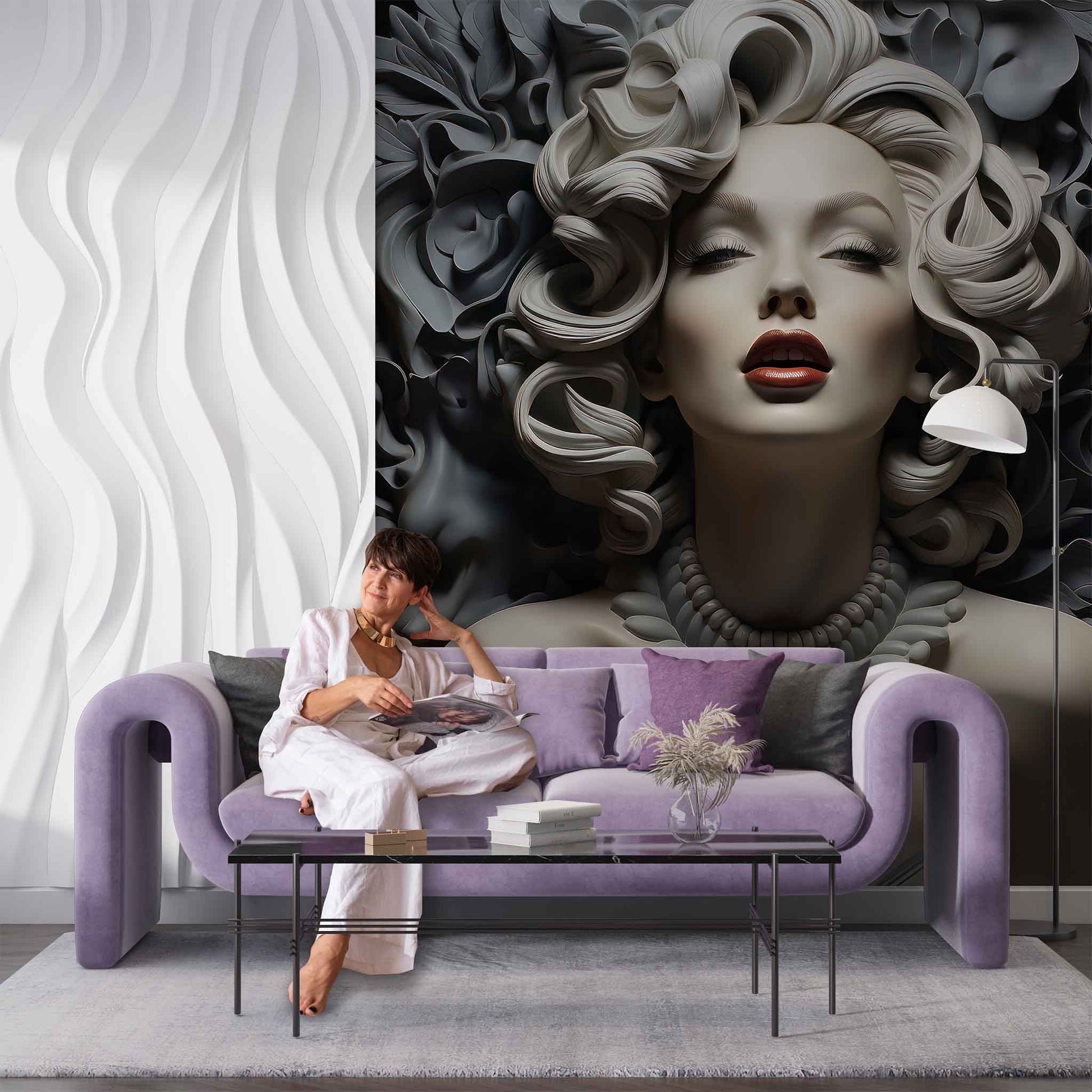 Marilyn Monroe Embossed Look Wallpaper