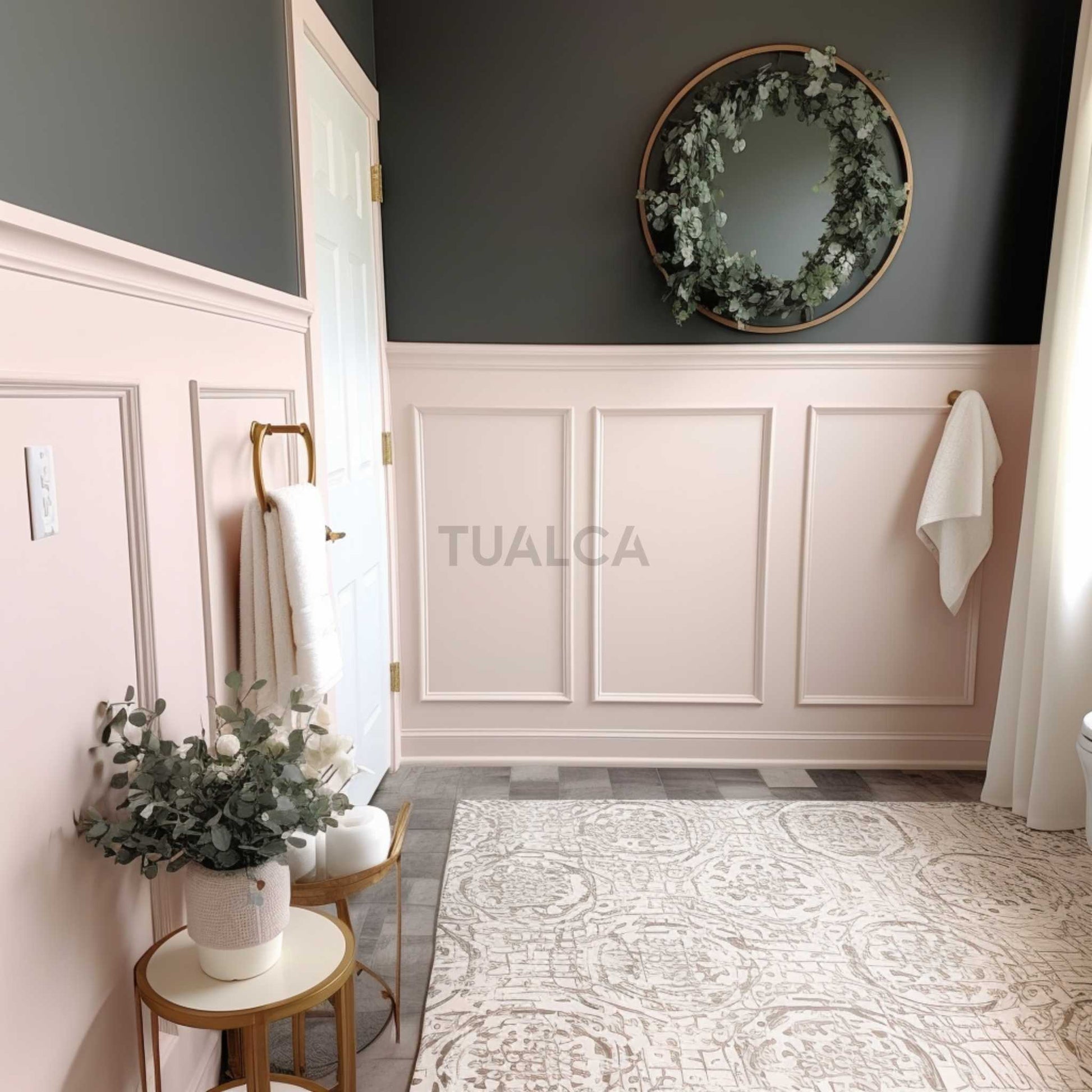 Pre-Cut Self-Adhesive Frame Set, Paintable White Wall Panels CST-001