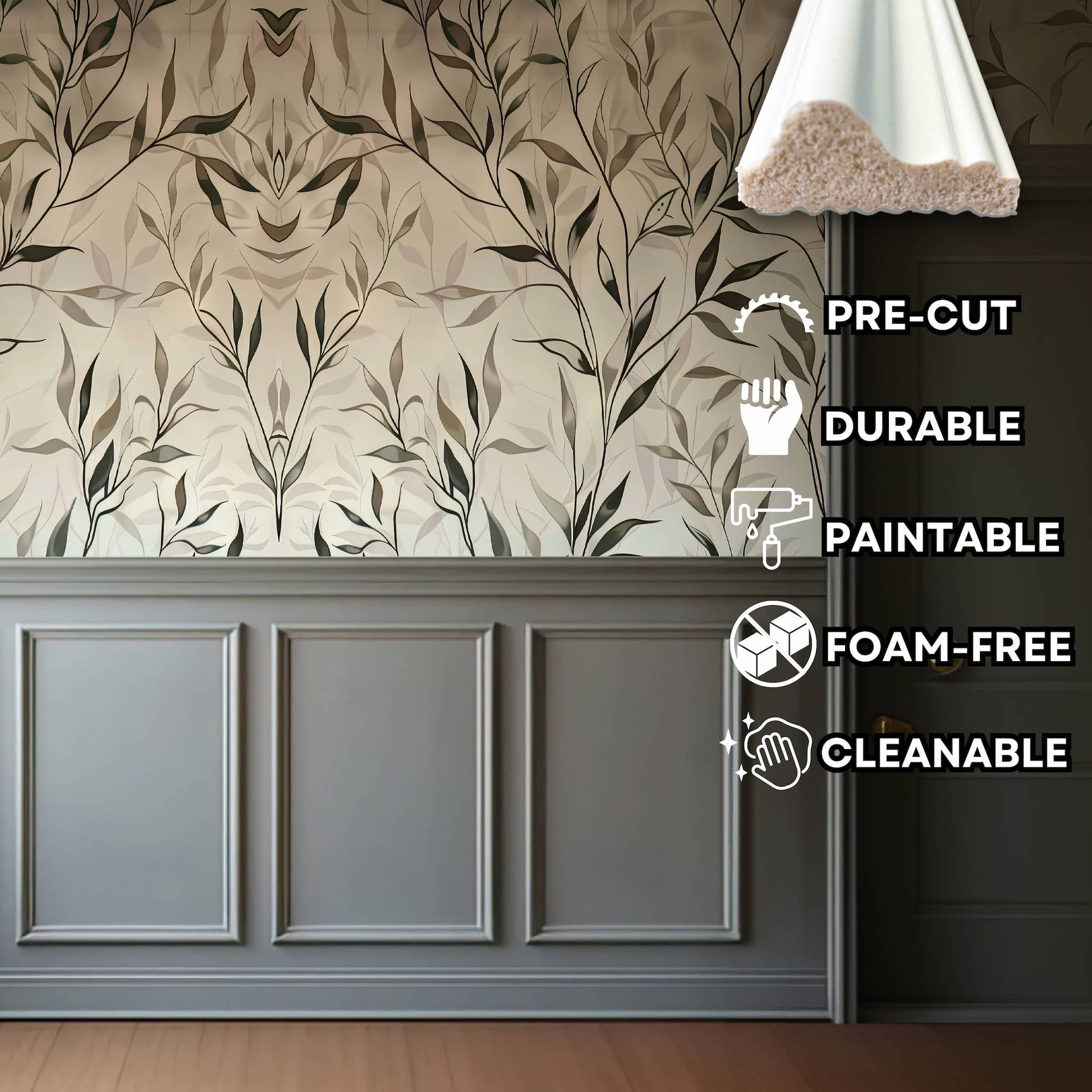 Pre-Cut Self Adhesive Frame Set Peel and Stick Wall Molding Kit CST-003
