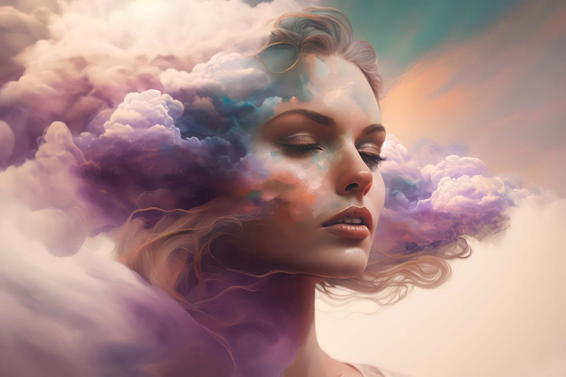 Women and Clouds Abstract Wallpaper  Artistic Wall Decor YS-00019