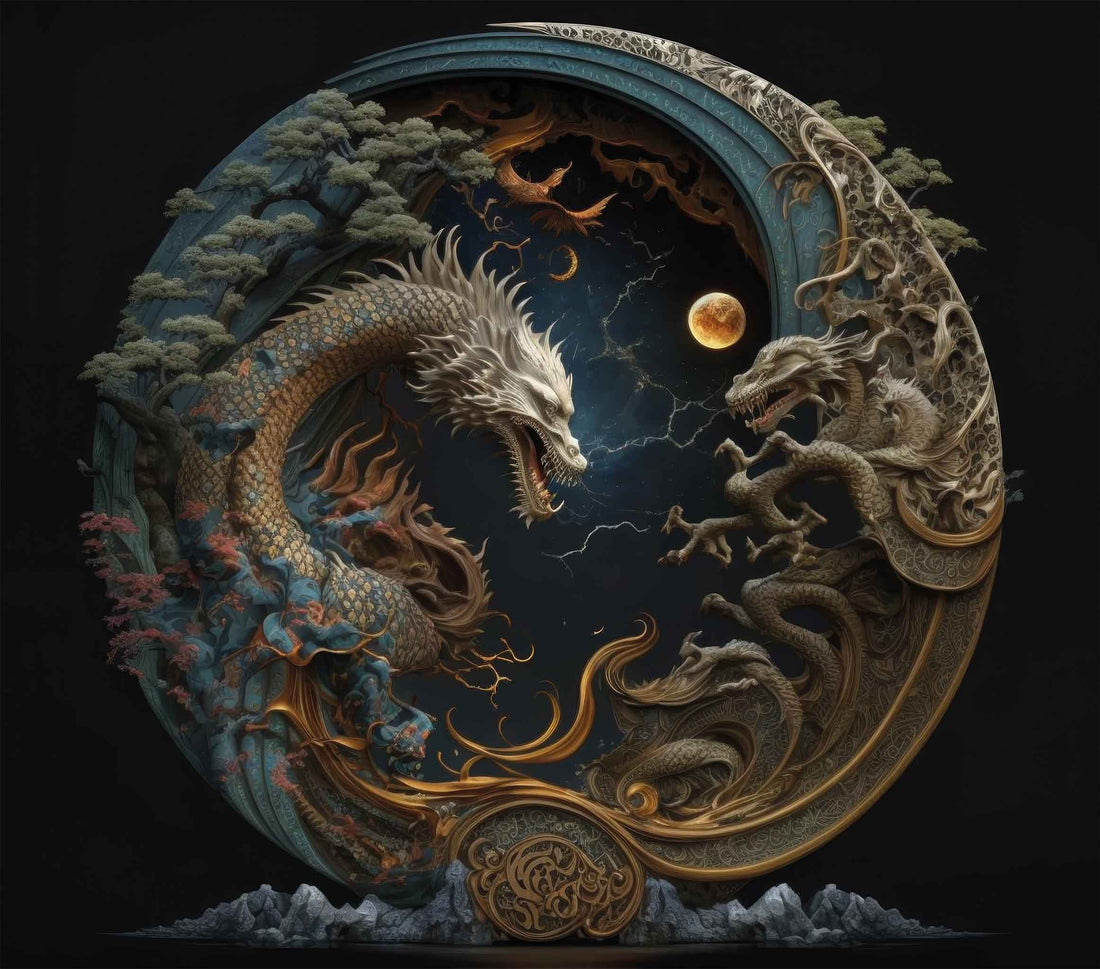 3D Dragon Wallpaper | Magical Mythological Wall Mural YT-00129