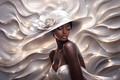 3D Elegant African Queen Wall Mural  Realistic Black Woman Art Wallpaper YK-06042