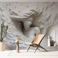 3D Embossed Woman Wallpaper | Illusion Wall Mural