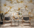 3D Gold Floral Wallpaper  Embossed Flower Mural YD-02454