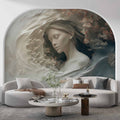 3D Illusion Woman Wallpaper | Embossed Wall Mural YK-02542