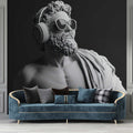 3D Man Statue Wall Art | Mythological Relief Mural Decor | Luxury Wallpaper YM-05072