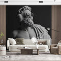 3D Man Statue Wall Art | Mythological Relief Mural Decor | Luxury Wallpaper YM-05072