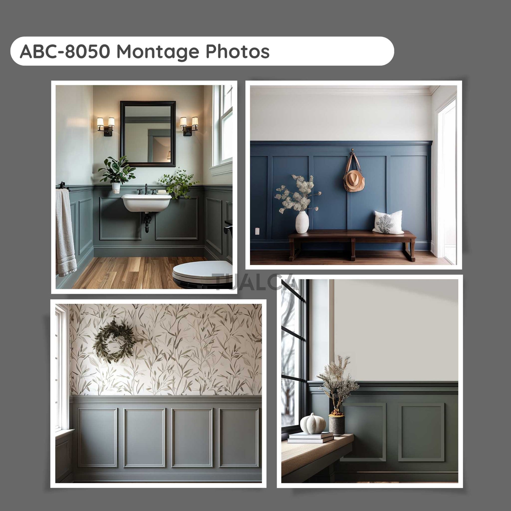 ABC-8050 Montage Photos Tualca Paintable Wall Moldings Models