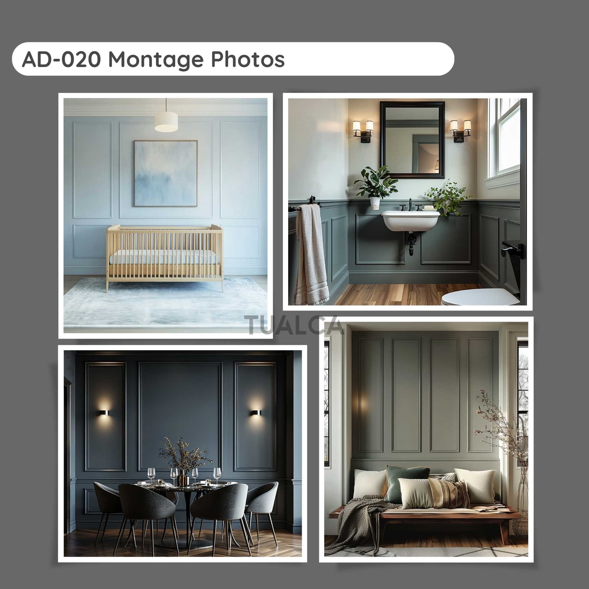 Montage Photos Tualca Paintable Wall Moldings Models