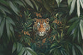 A Tiger in the Forest Wallpaper, Botanical and Exotic Wall Decal YH-05061