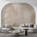 Abstract Face Line Art Wallpaper Minimal Modern Wall Mural Design YK-06019