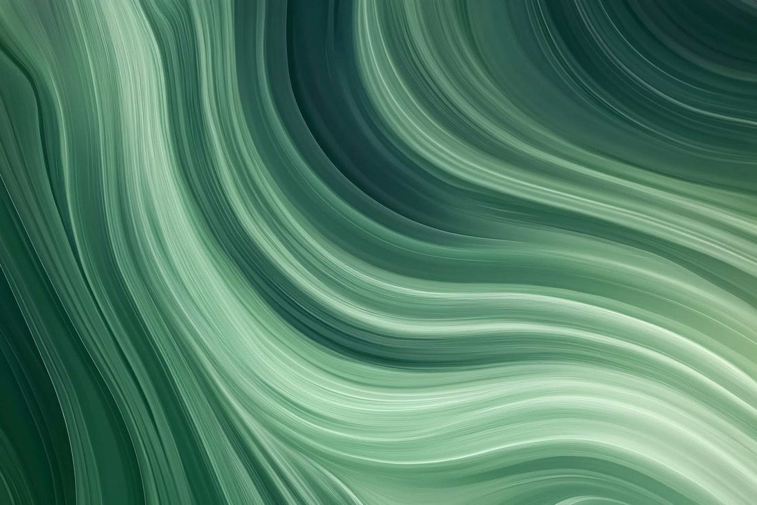 peel and stick wallpaper Abstract Green Wallpaper Ombre Wave Wall Mural YM-02573