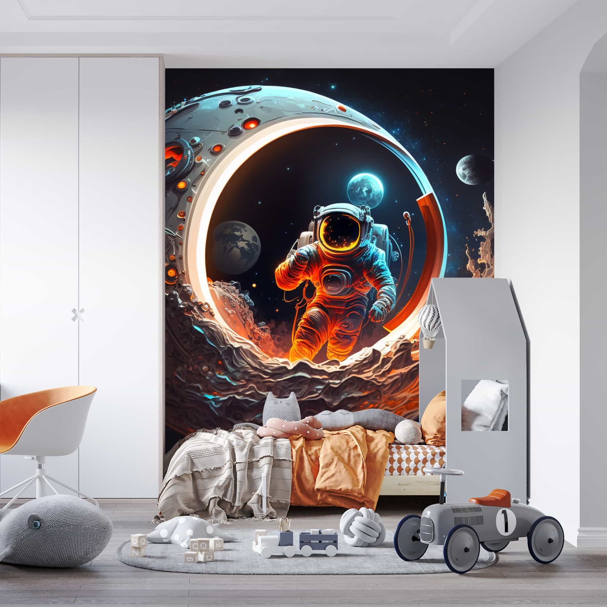 Astronaut on The Moon Wallpaper  Space Mural YCO-00211