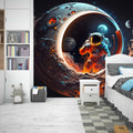 Astronaut on The Moon Wallpaper  Space Mural YCO-00211