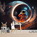 Astronaut on The Moon Wallpaper  Space Mural YCO-00211