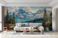 Banff National Park Wallpaper, Mountain and Lake Landscape Wall Decal YD-05010