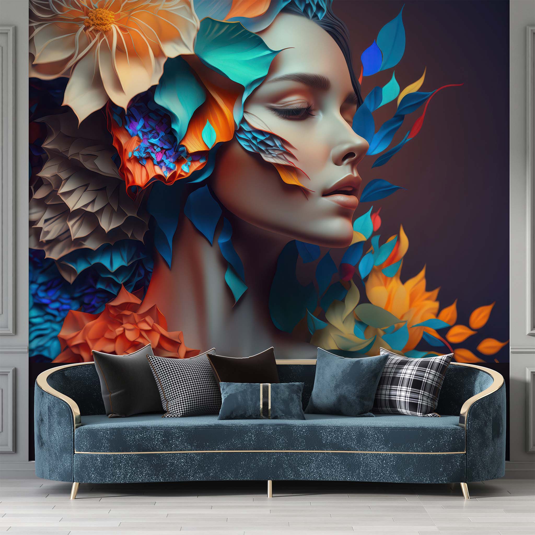 Beauty Salon Wallpaper | Hairdresser Wall Mural YK-00771