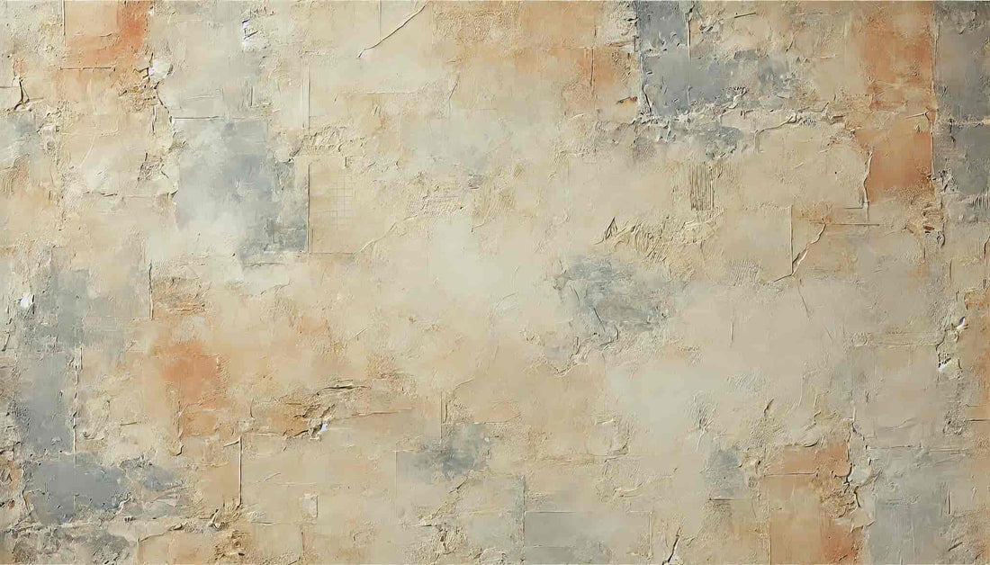Beige Gray Plaster Wallpaper  Concrete Textured Wall Mural YS-05025