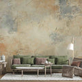 Beige Gray Plaster Wallpaper  Concrete Textured Wall Mural YS-05025