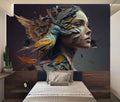 Bird Woman Wallpaper, Hairdresser Beauty Center Wallpaper YK-00586