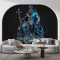 Blue Poseidon Wallpaper, Greek Mythology Wall Decal YM-00049