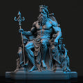 Blue Poseidon Wallpaper, Greek Mythology Wall Decal YM-00049
