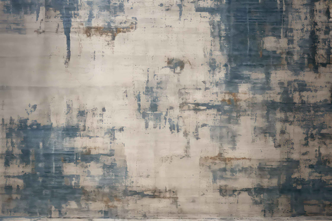 Blue Rustic Wallpaper | Concrete Textured Wall Mural YF-02500