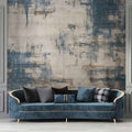 Blue Rustic Wallpaper | Concrete Textured Wall Mural YF-02500