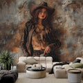 Boho Cowgirl Wallpaper - Vintage Western Wall Mural YMO-05100