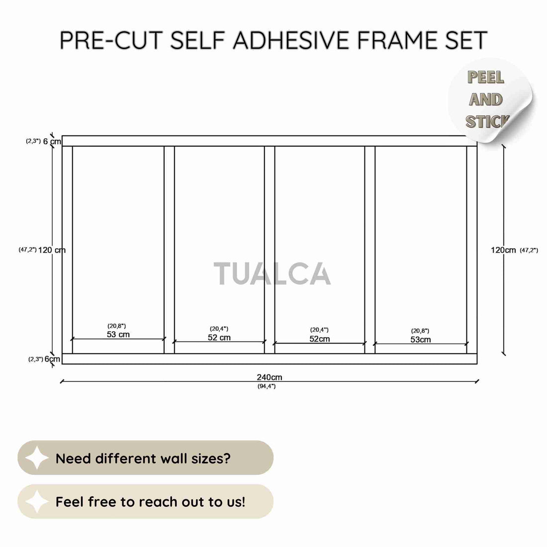 CST-007-Wall-Molding-kit-pre-cut-TUALCA trim molding