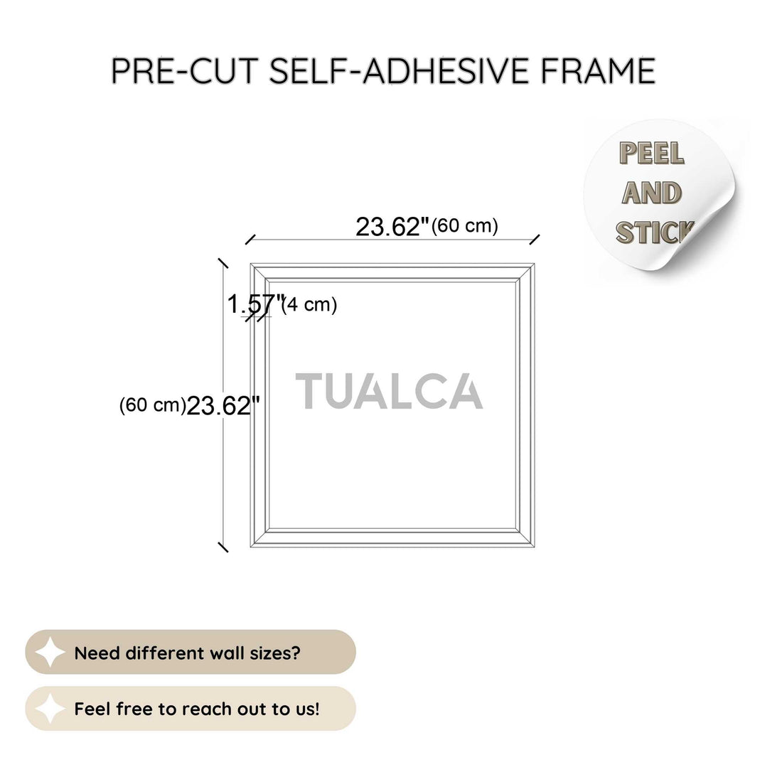 Peel And Stick Wall Moldings Kit | Wall Trim Set CST-020