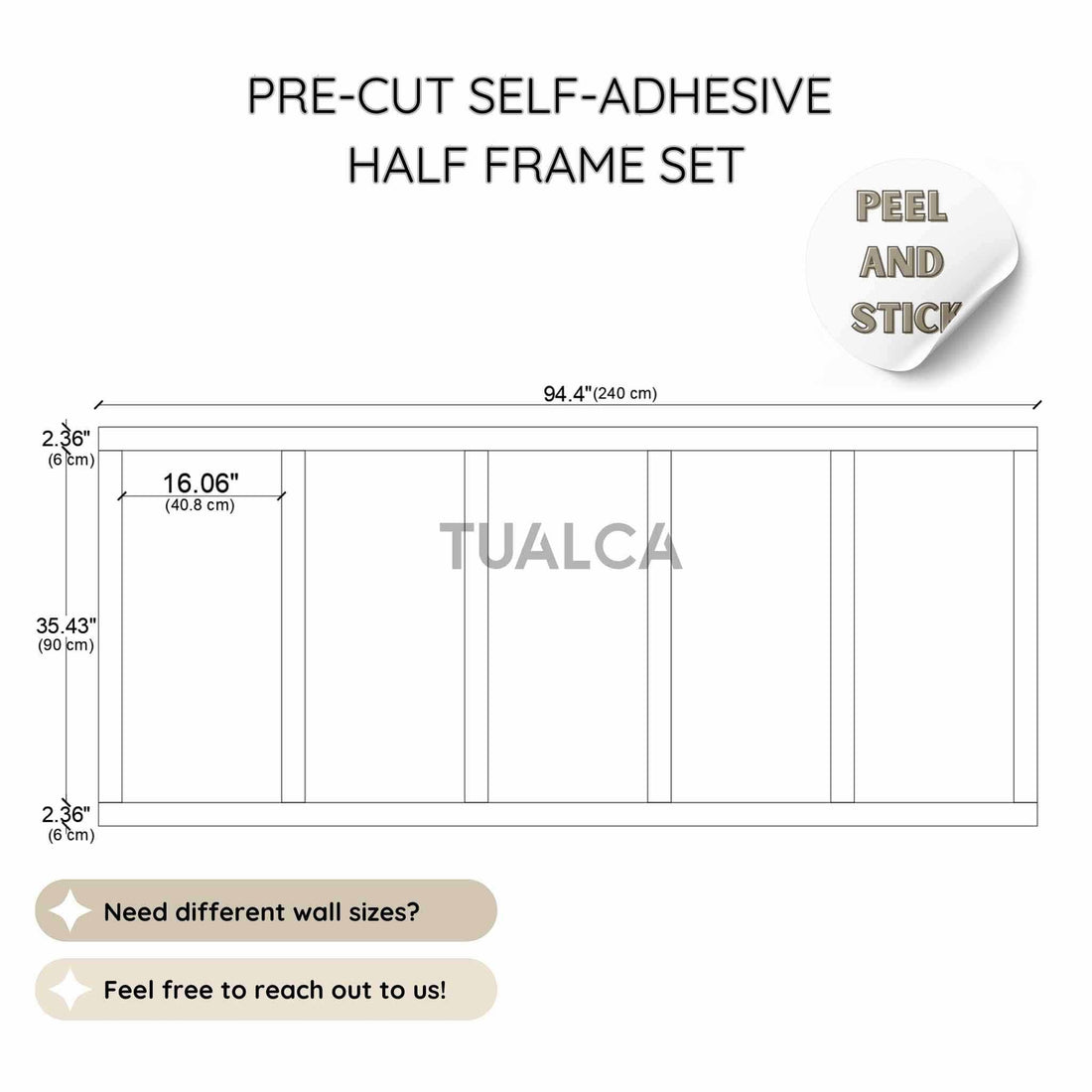 Easy Assembly Wall Molding Kit  | Pre-Cut Wall Trim CST-042