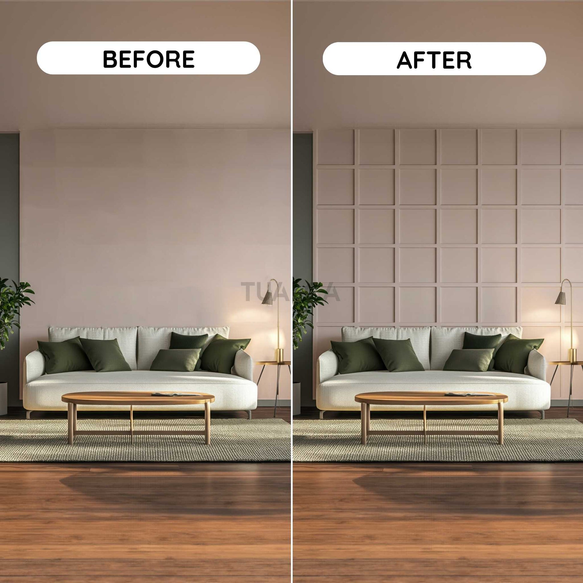 Ready-to-Install Wall Molding Paneling | Wall Trim Kit CST-043