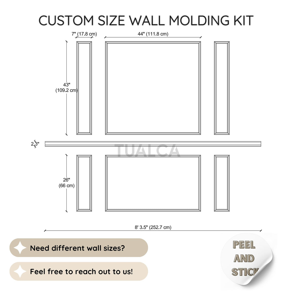 Wall Trim Set Pre-Cut Wall Moldings Kit CST-022