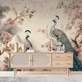 Chinoiserie Peacock Wallpaper | Birds Wall Mural YH-02293