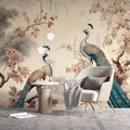 Chinoiserie Peacock Wallpaper | Birds Wall Mural YH-02293