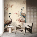 Chinoiserie Peacock Wallpaper | Birds Wall Mural YH-02293