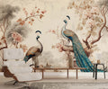 Chinoiserie Peacock Wallpaper | Birds Wall Mural YH-02293