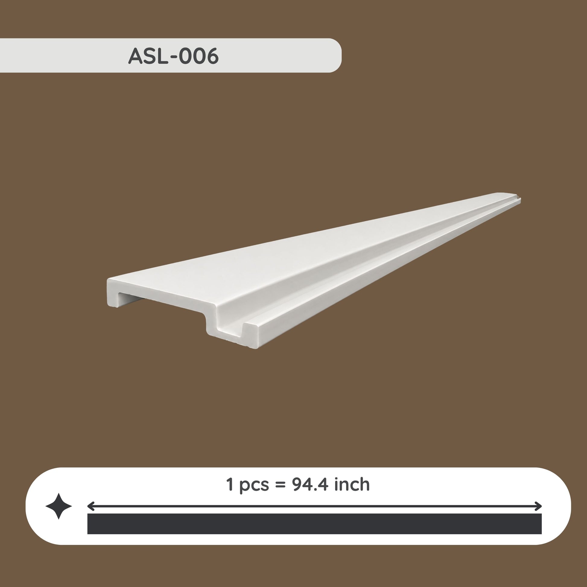 Covered LED Baseboard Trim ASL-006 Modern Polymer Skirting Board with Front Cover LED Channel