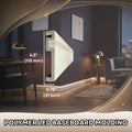 Covered LED Baseboard Trim ASL-006 Modern Polymer Skirting Board with Front Cover LED Channel