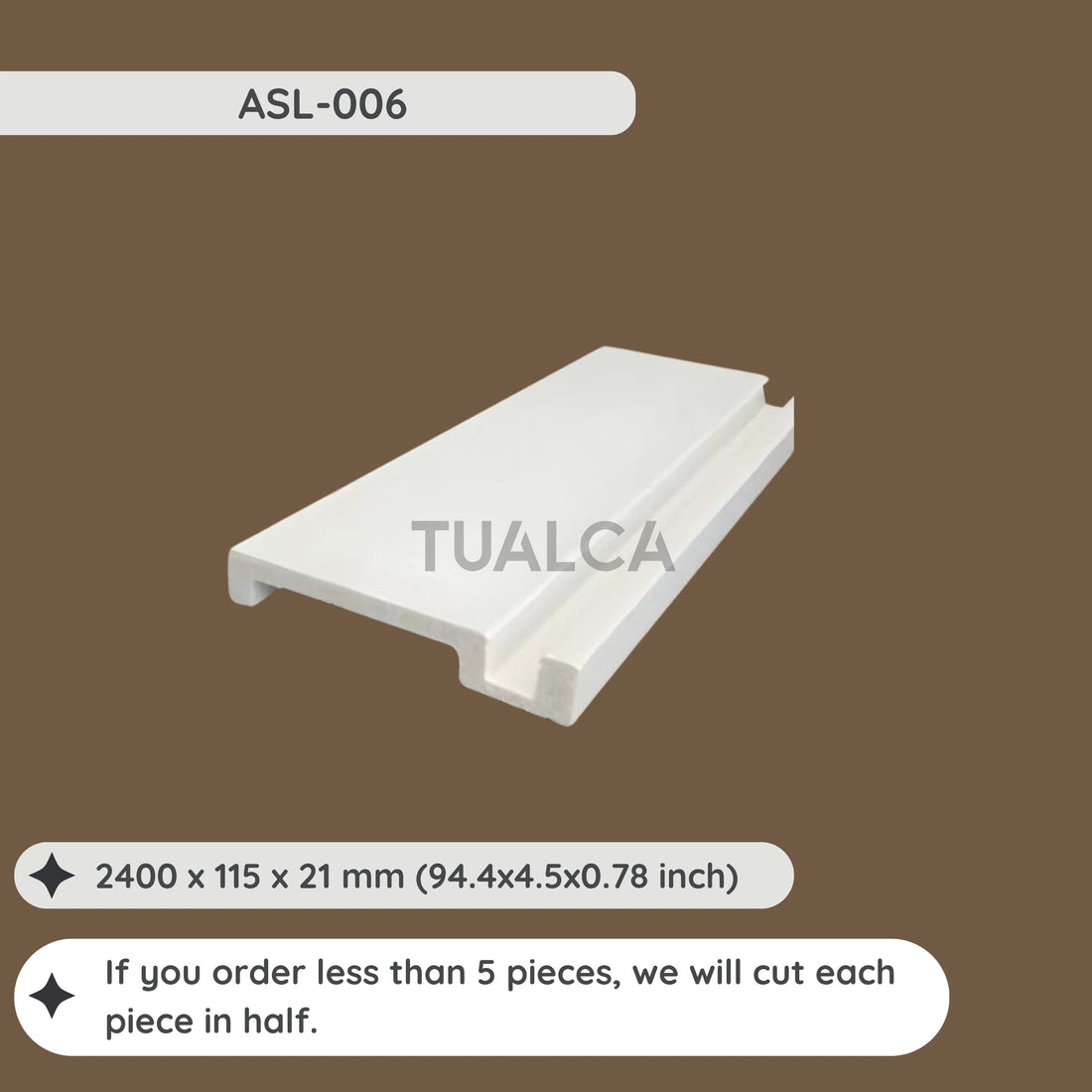 Covered LED Baseboard Trim ASL-006 Modern Polymer Skirting Board with Front Cover LED Channel