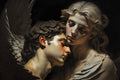 Cupid and Psyche Oil Painting Wallpaper  Mythological Wall Art YM-00277