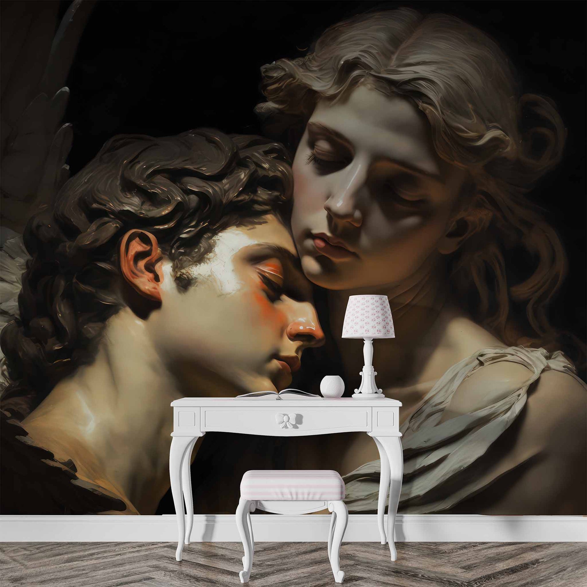 Cupid and Psyche Oil Painting Wallpaper  Mythological Wall Art YM-00277