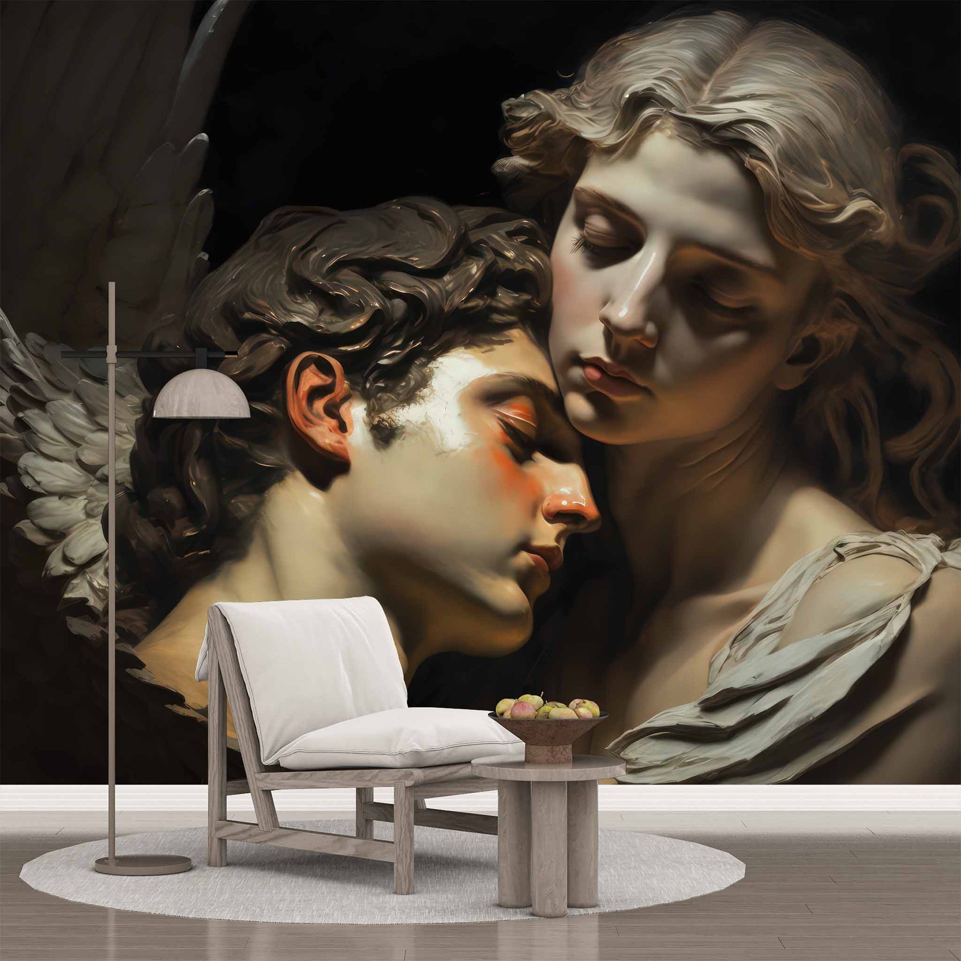 Cupid and Psyche Oil Painting Wallpaper  Mythological Wall Art YM-00277