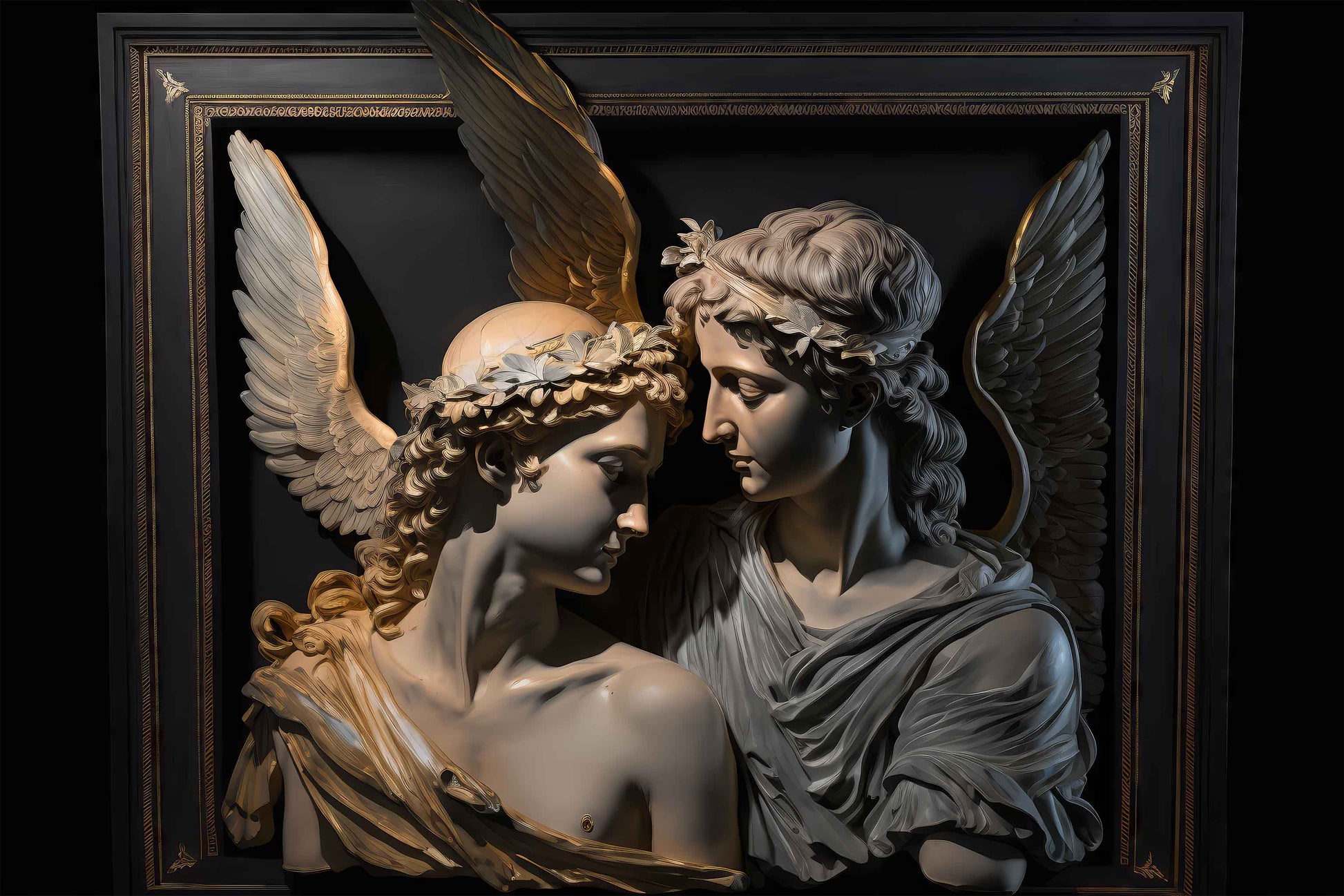 Cupid and Psyche Wallpaper  Greek Mythology Wall Mural YM-00275
